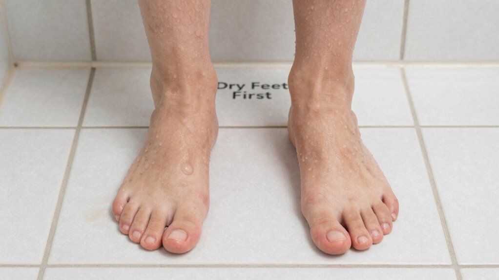 bathroom clutter causes slips