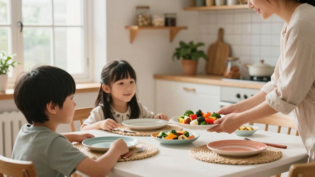 calm consistent mealtime environment