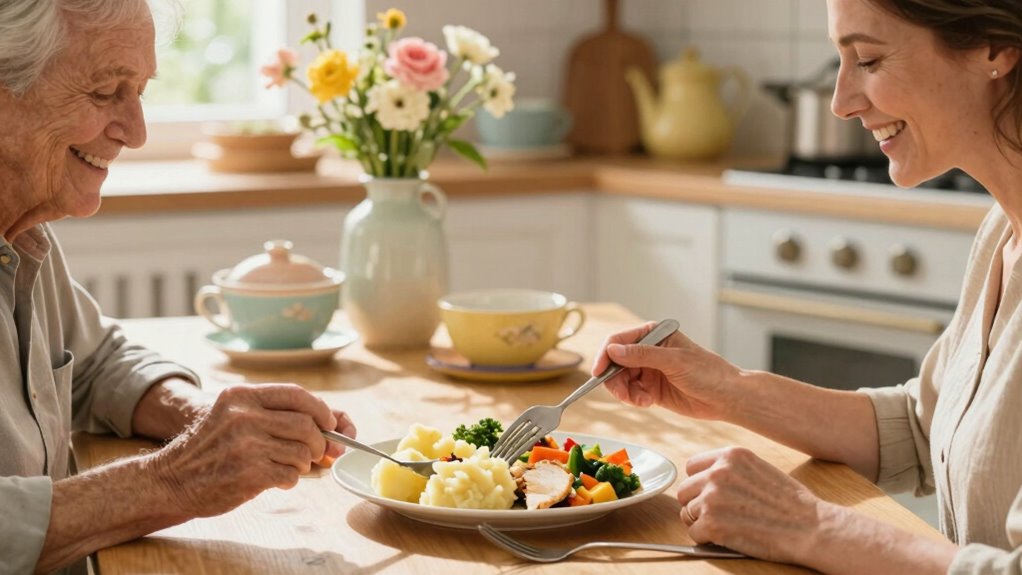 consistent familiar mealtime routines