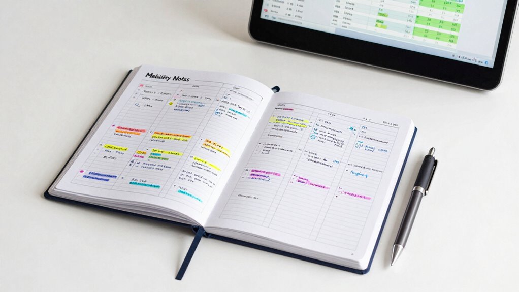 create easy mobility tracking template