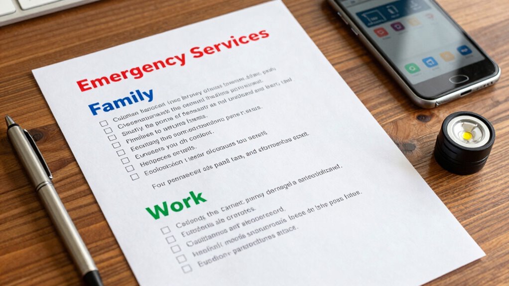 create organized emergency contacts