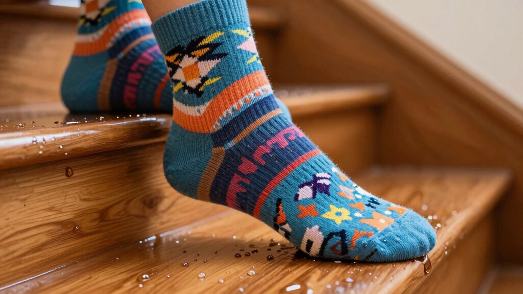 dangers of slippery socks