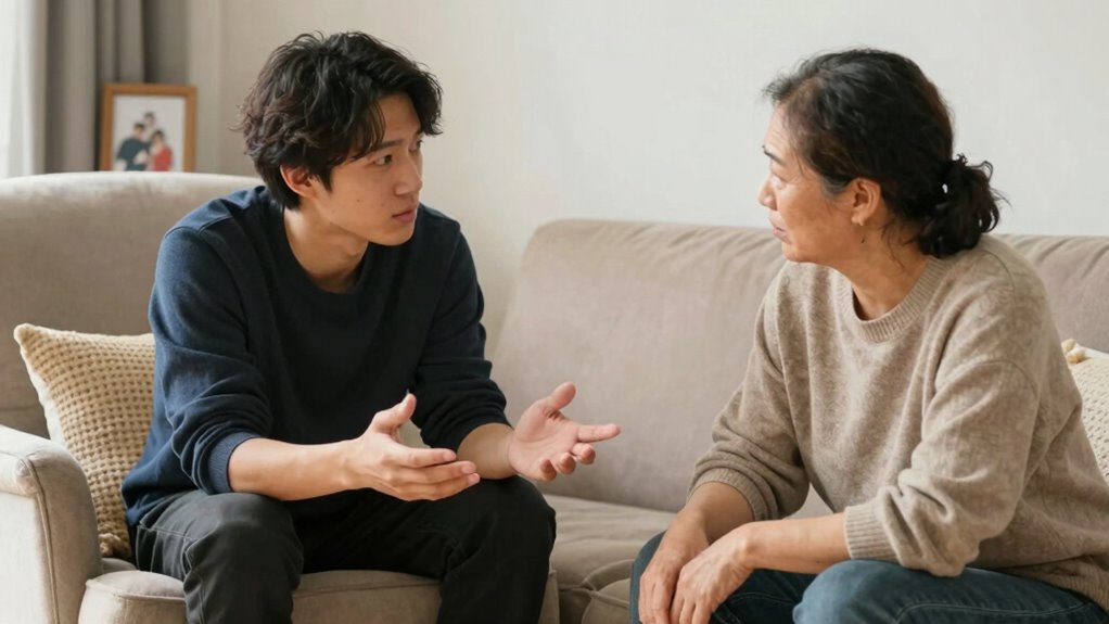 discussing assistance calmly