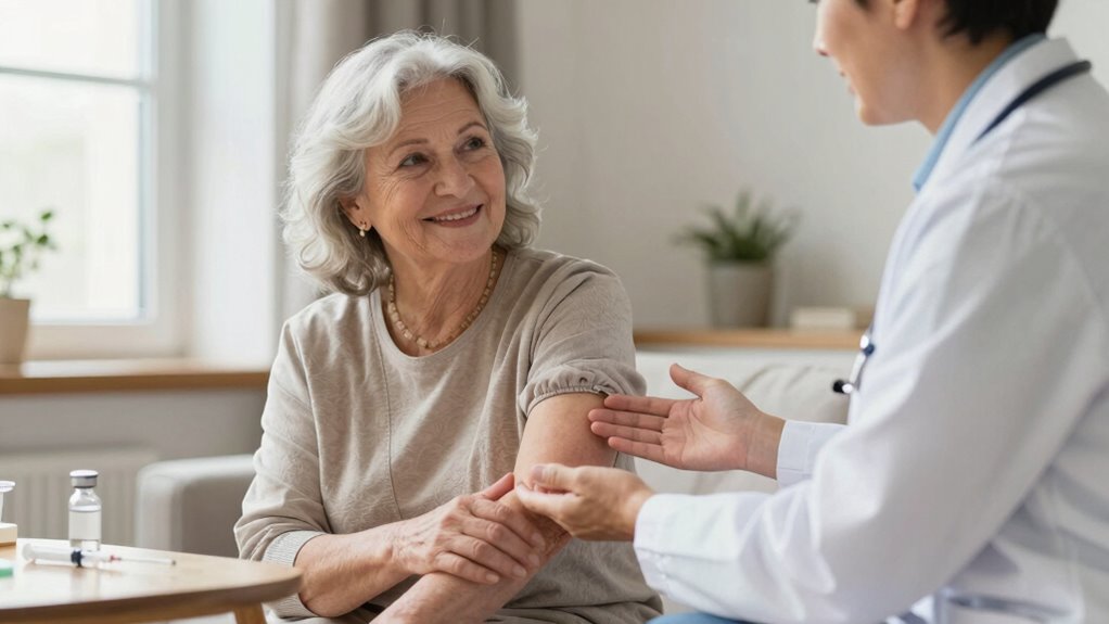 discussing vaccines with seniors