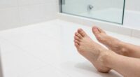 dry feet before shower