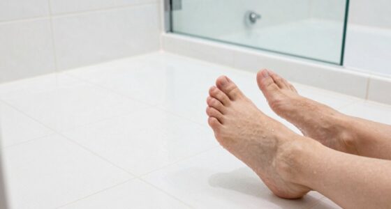 dry feet before shower