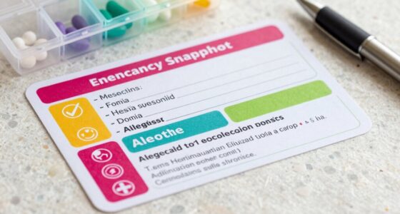 emergency medical information card