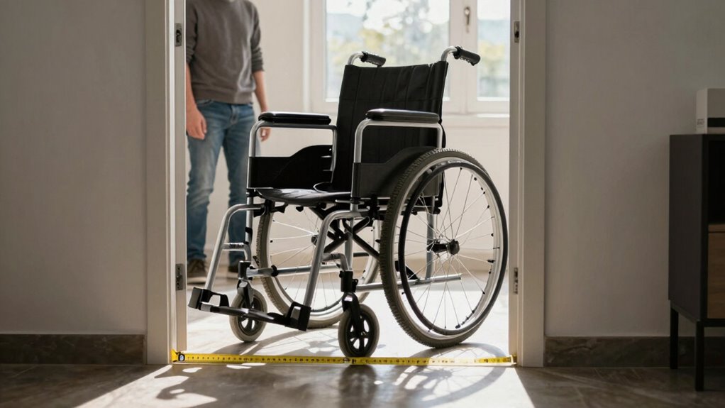 ensure wheelchair fits doorways
