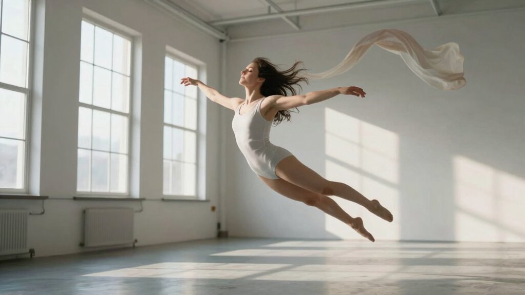 floating in serene nothingness