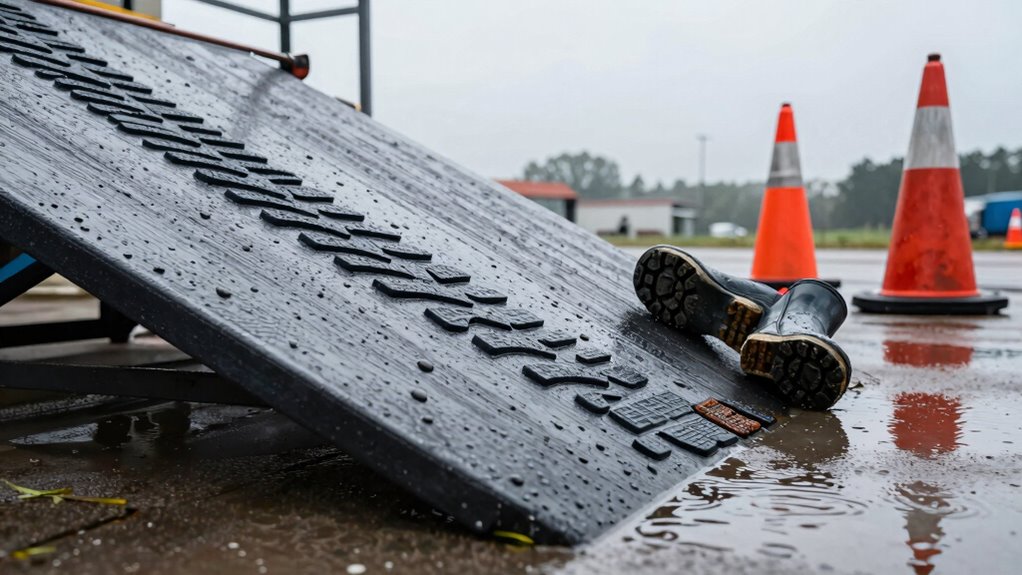 hazards of slippery ramps