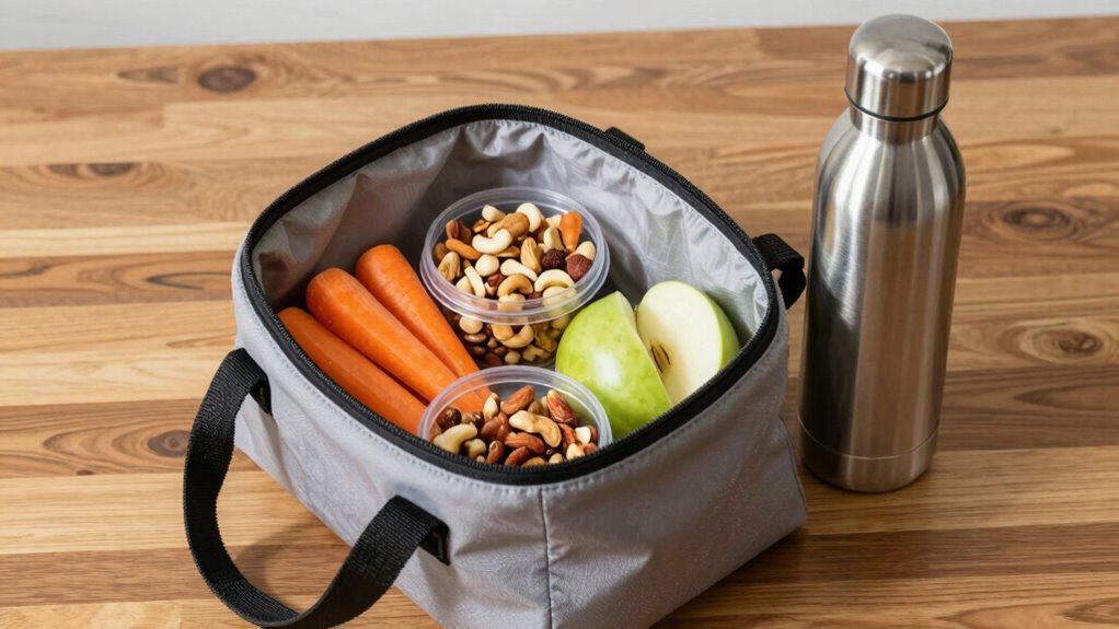 healthy snacks and hydration