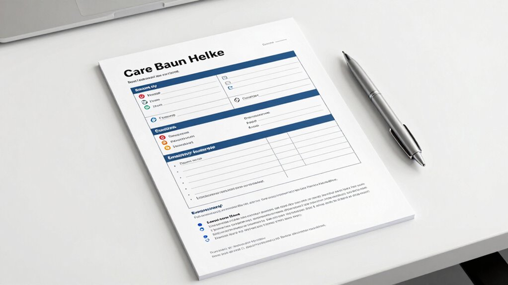 organized clear care summary