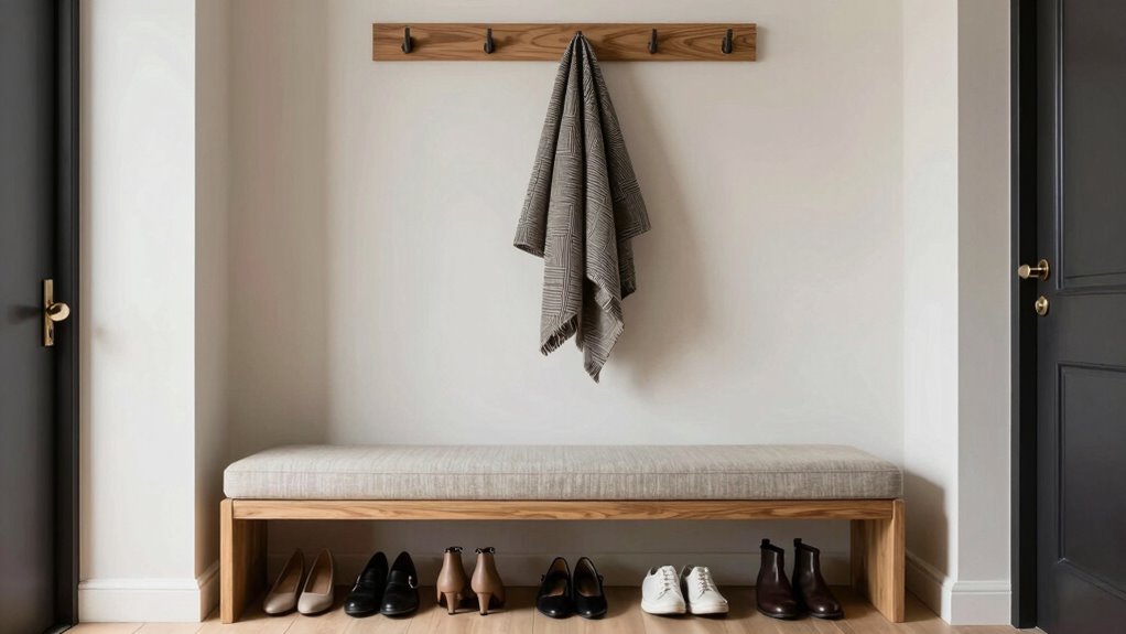 organized entryway shoe storage
