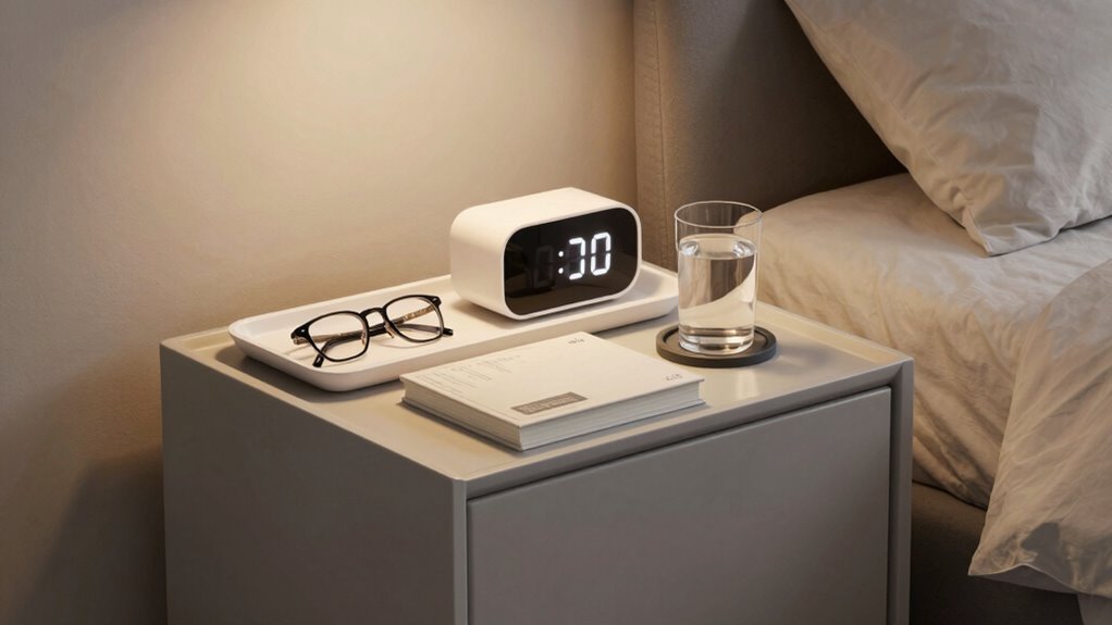 organized nightstand for safety