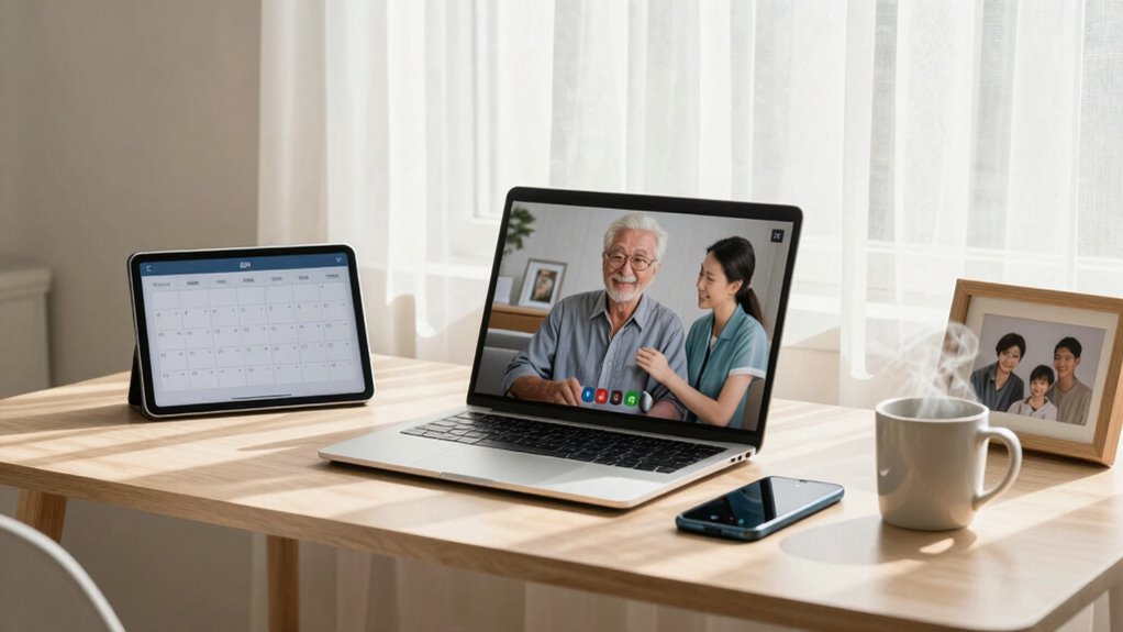 remote caregiving with tech