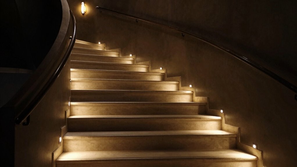 safe and balanced stair lighting