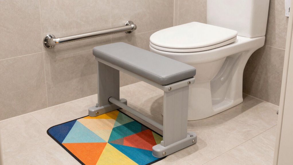 secure clear well lit bathroom