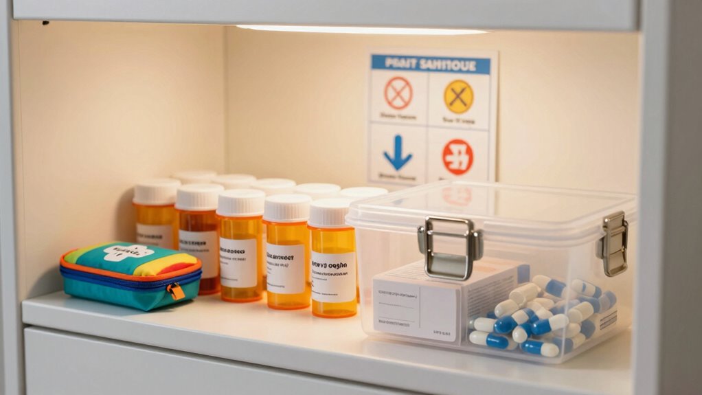secure labeled medication storage