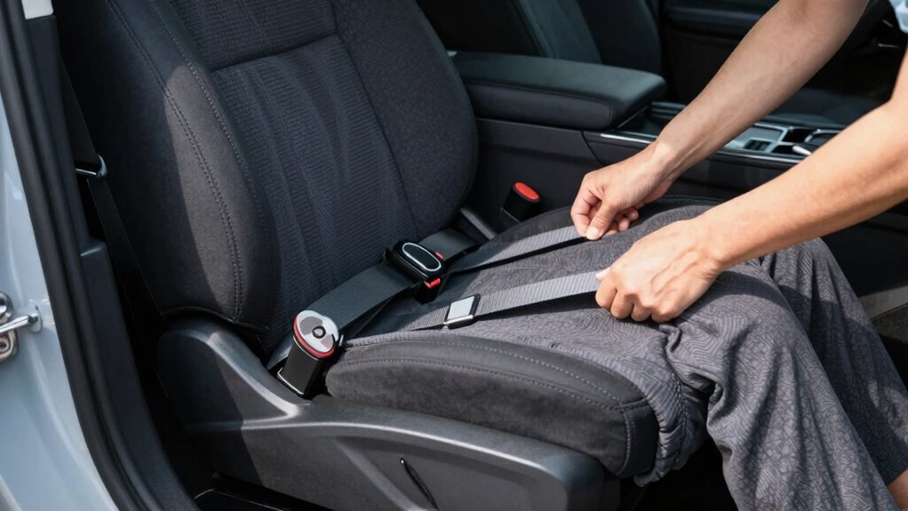 secure seat belt anchors