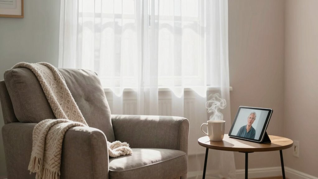 set up quiet comfortable space