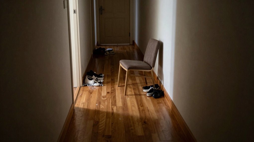 small poorly lit uneven narrow