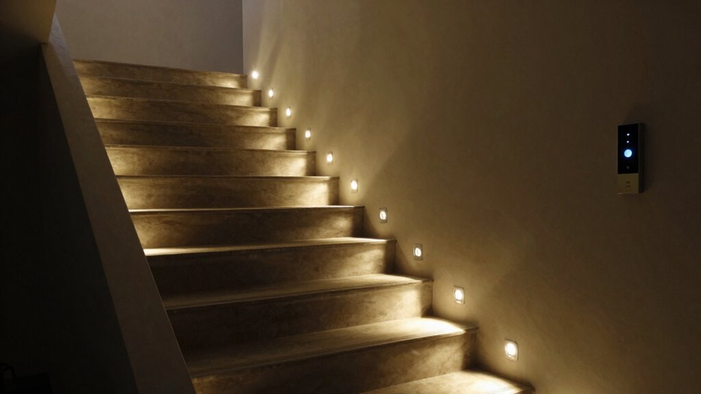 smart stair lighting installation