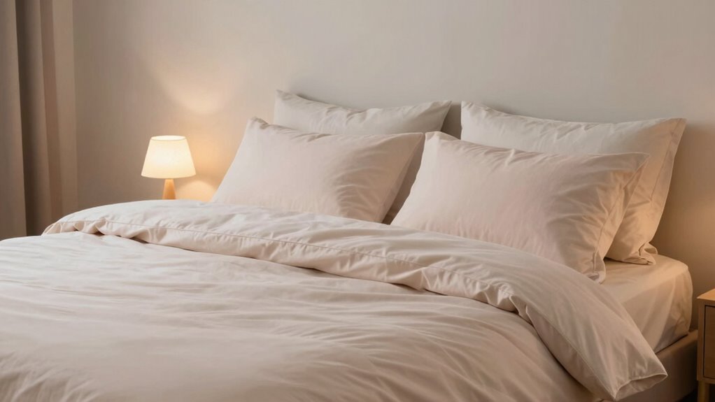 soft bedding gentle lighting