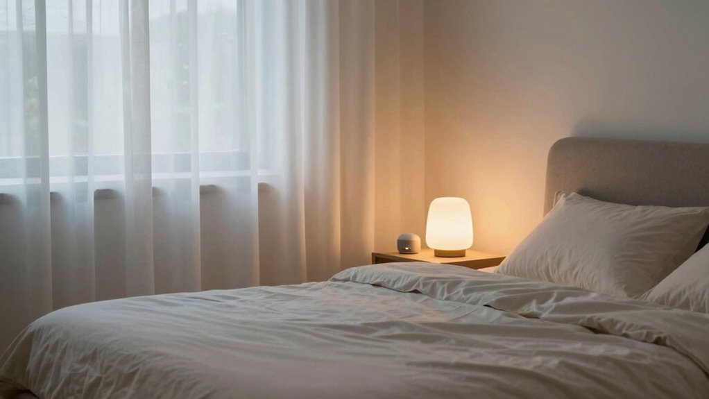 soothing sounds and lighting