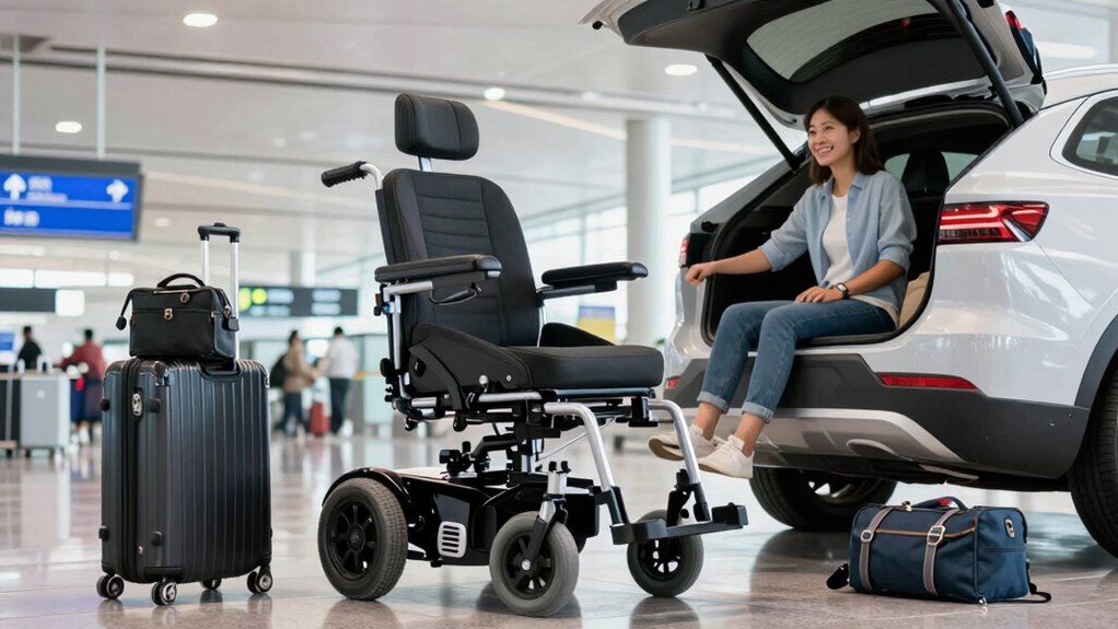 travel friendly folding wheelchair features