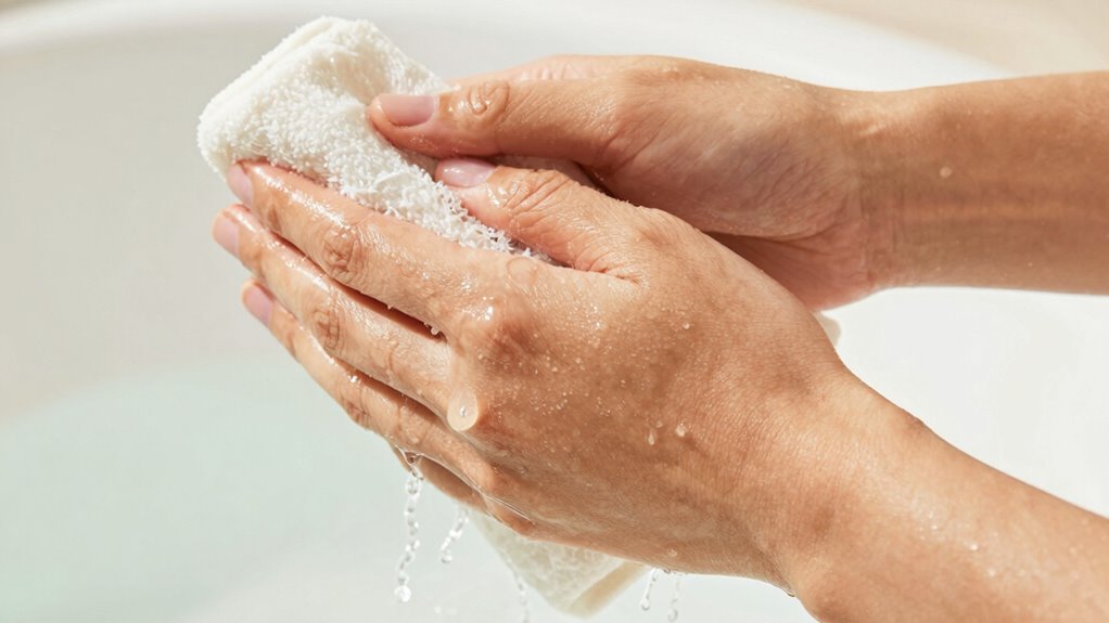 use gentle lukewarm water