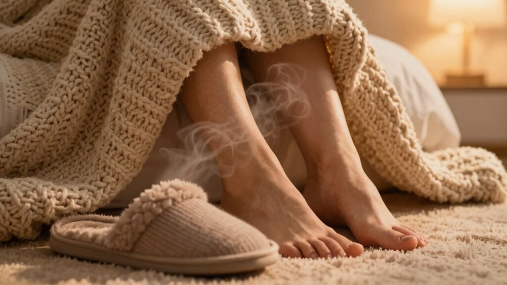 warm socks and foot soaks