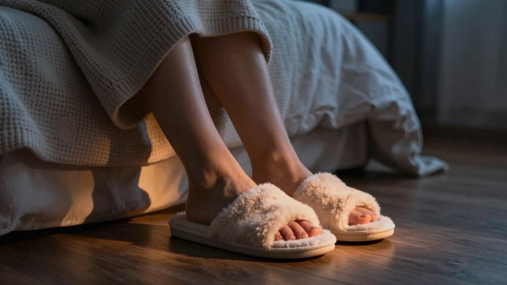warming feet enhances sleep