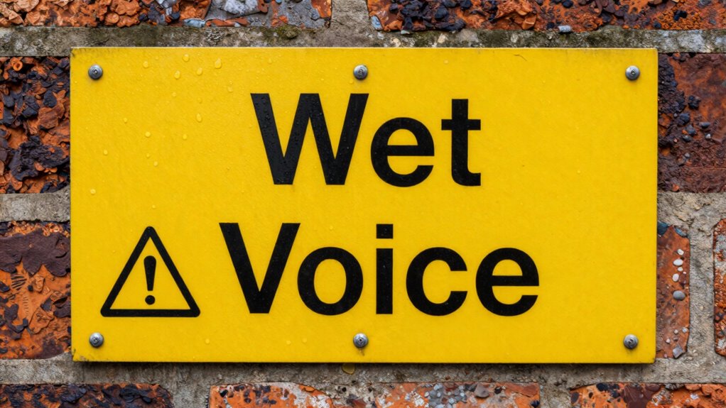 wet voice with breathing difficulty